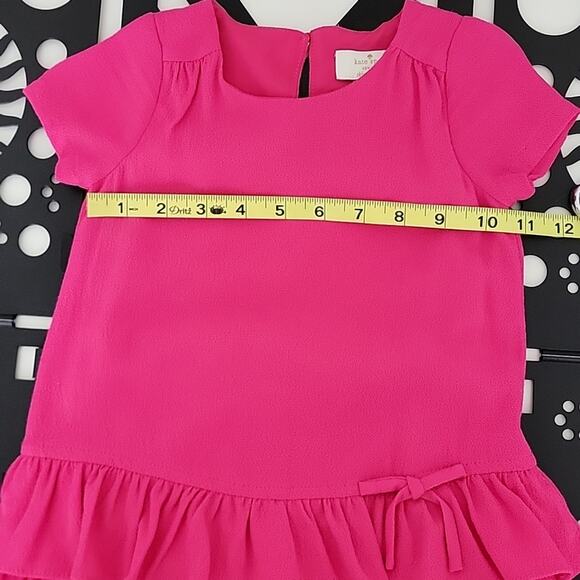 Kate Spade Tiered Rayon Dress and Bloomer in Cabaret Pink Infant Toddler 24M - Picture 9 of 12
